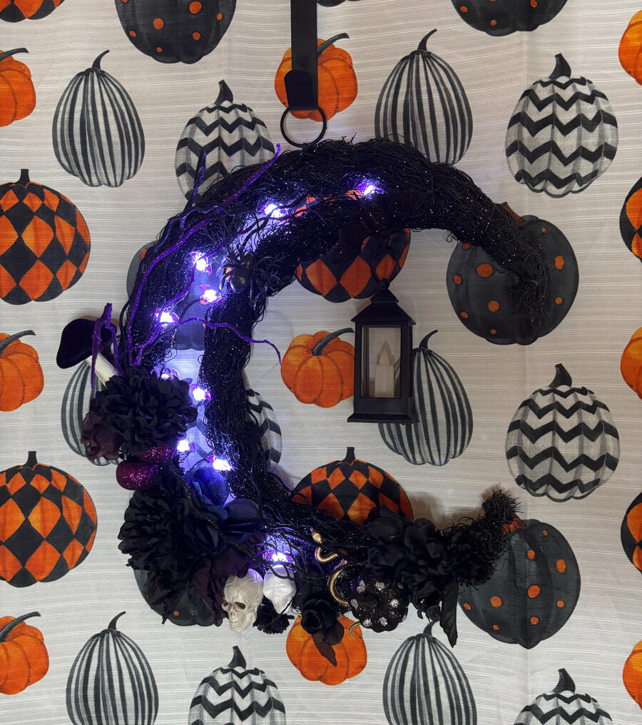 Moon Luna Gothic Halloween Wreath